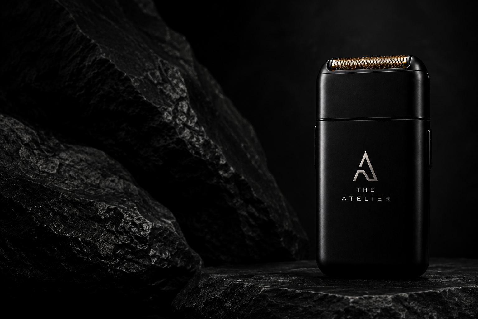 The Atelier foil shaver on black slate